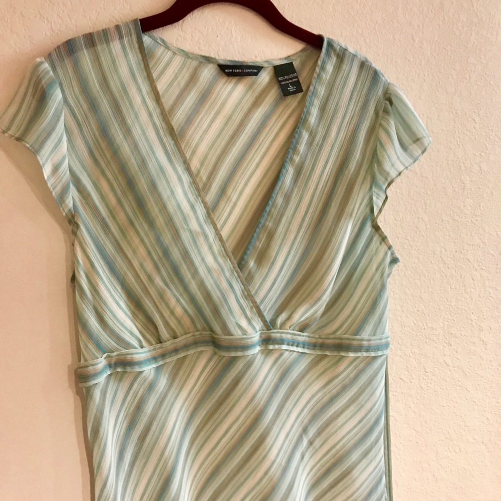 NYANDCO sheer striped blouse
